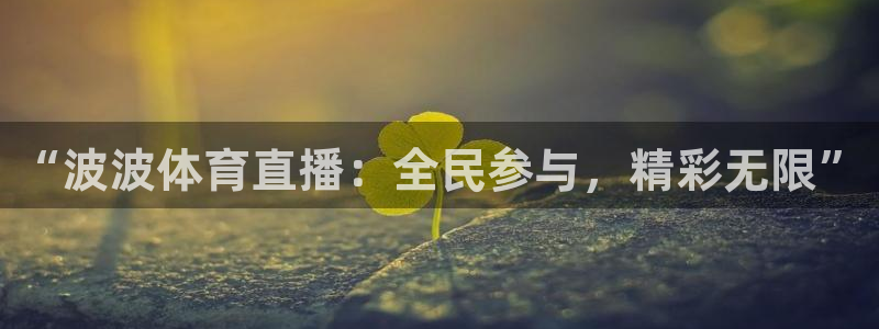 “波波体育直播：全民参与，精彩无限”